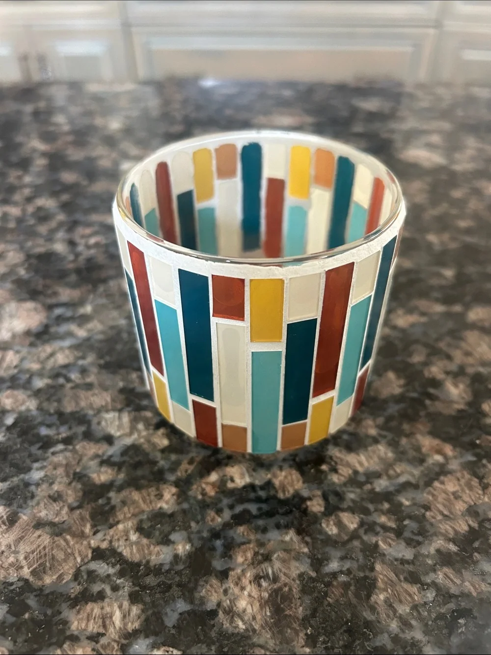 ASHLAND BIHO COAST MOSAIC GLASS TEALIGHT  HOLDERS LOT OF 2 NWT